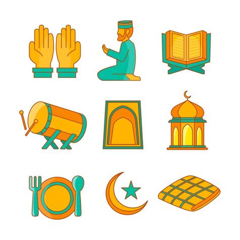 Premium Vector Islamic Ramadan Icon Set Vector Template