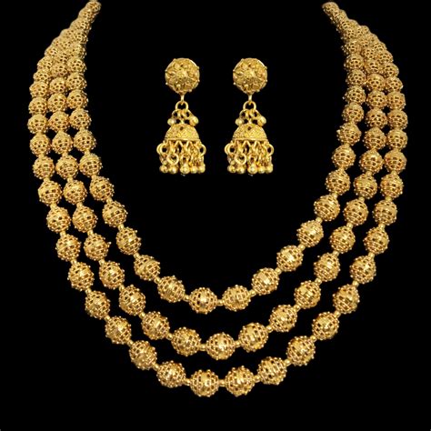 Matar Mala 3 Layer Gold Plated Necklace India Antique Jewelry Etsy