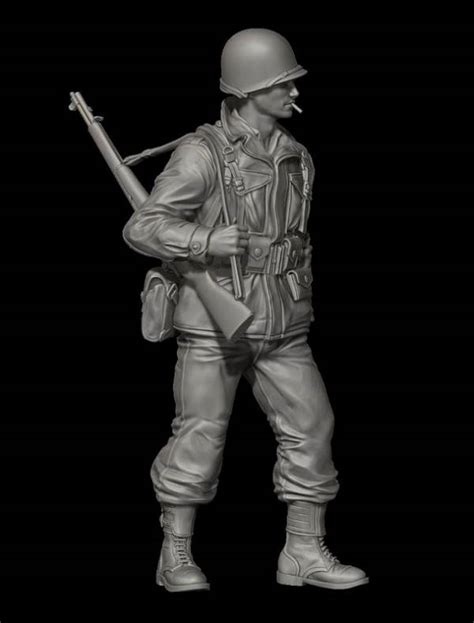 Fi35 094 Us Soldier In M43 Uniform No2 Panzerart Model Resit Kits