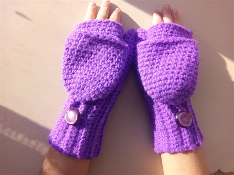 Easy Fingerless Mittens With Flaps Adult And Child Sizes Pdf Etsy Uk