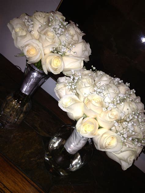 White Rose And Babys Breath Bouquet Simple Elegant And Great For Any