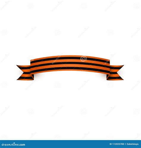 Vector Flat George Ribbon Victory Day Icon Stock Vector Illustration