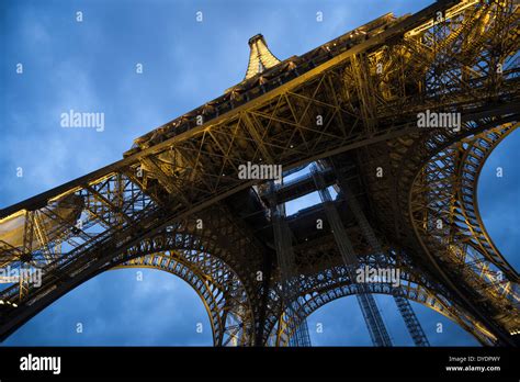 Under The Eiffel Tower Paris Stock Photo Alamy