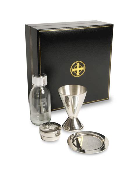 4 Piece Pewter Home Communion Set With Case Lalor Irish Chandlers