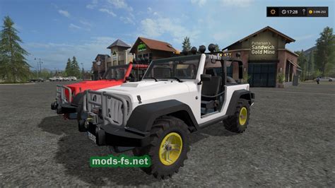 Мод автомобиля Jeep Wrangler для Fs 17 Mods