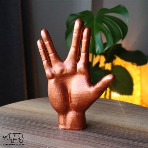 Spock Hand Vulcan Salute Sign Hand Sculpture Star Trek Etsy