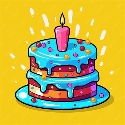 Premium Vector Birthday Cake Vector Illustrationxd