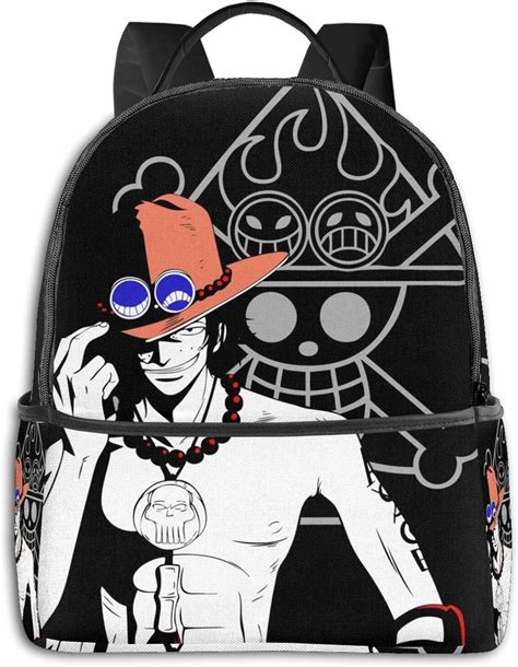 Portgas D Ace From Anime Manga One Piece Black Side Backpack Adult