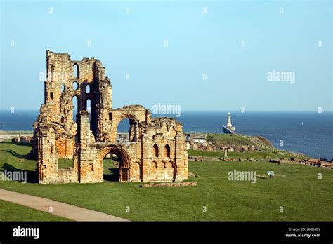 Inside The Priory Castle Tynemouth You Can See Tynemouth Pier And The