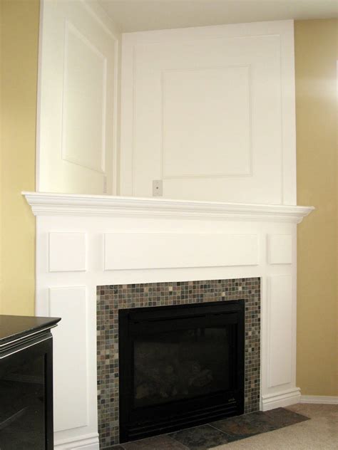 Corner fireplace | Corner fireplace makeover, Corner fireplace mantels, Corner fireplace