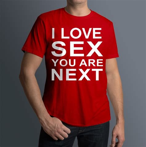 I Love Sex Férfi Környakú Póló