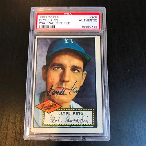 1952 Topps Clyde King Signed Autographed Baseball Card Psa Dna Coa Ebay