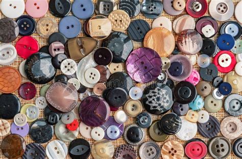 Background Of Buttons For Clothes Buttons Of Different Shapes And