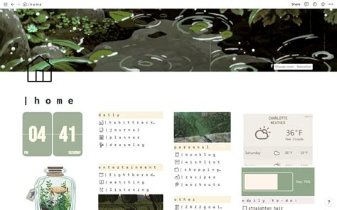 My Notion Home Free Template Notion Notions Templates