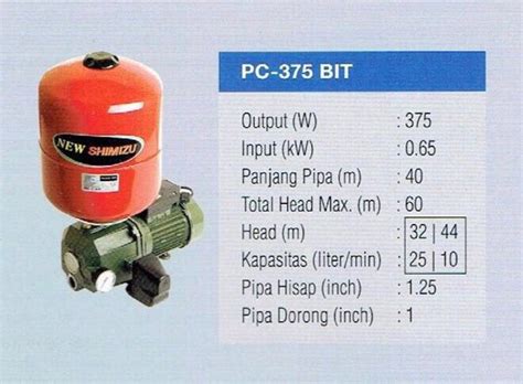 Pompa air shimizu semi jet pump 108bit ini siap untuk. Pompa Air Jet Pump Shimizu Pc 375 Bit - Check Harga Barang ...