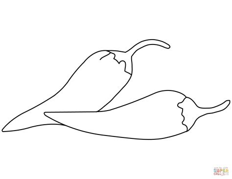 Chilli Pepper coloring page | Free Printable Coloring Pages