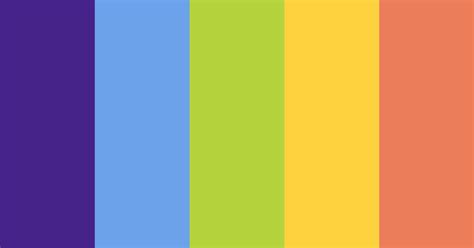 5 Color Rainbow Color Scheme Blue