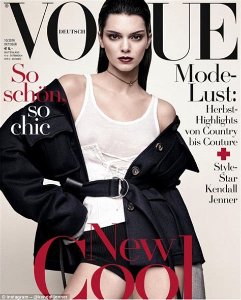 Kendall Jenner Flashes Nipple On German Vogue As She Poses In Vest And
