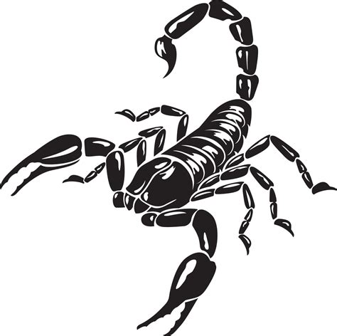 Scorpion Animal Black And White Vector Illustration 12674466 Vector Art
