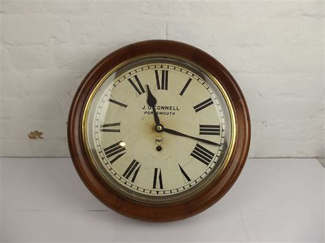 Ansonia P And O J O Connel Portsmouth Round Wall Dial Clock Vintage