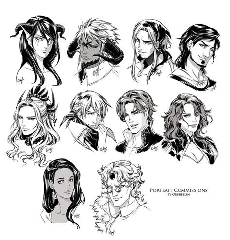 New Batch Of Portrait Commissions Characters Belong To Their