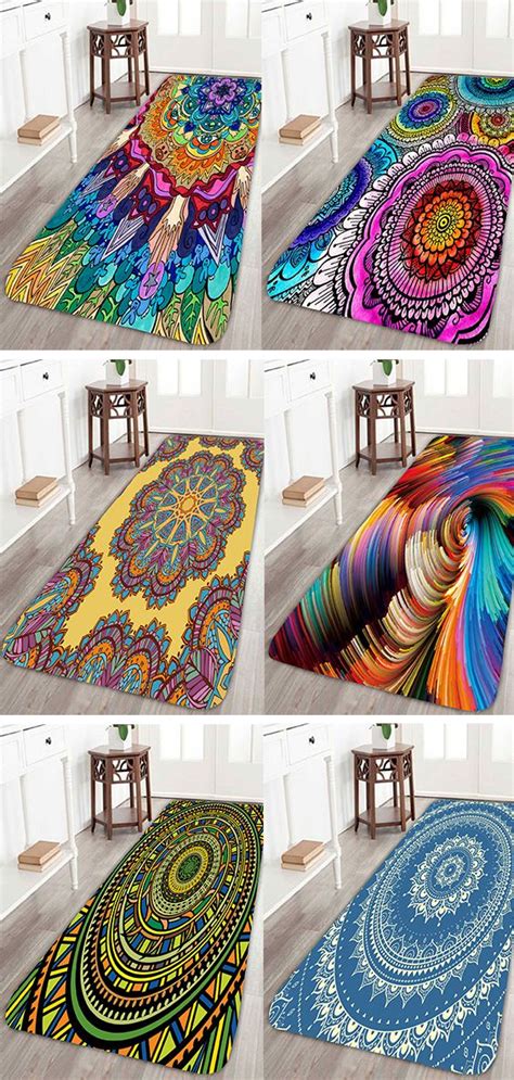 Gold cute bathroom ideas with wall vanity units and double sinkirrors and towel holder · cute bathroom rugs. Home decor ideas:bathroom products,Bohemian Rug | Home ...