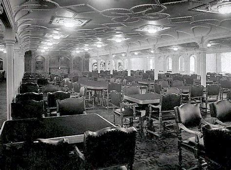The first class dining room, was located on 'd' deck between the second and third funnels, and most of the people would meet up in the first class reception room for an aperitif prior to going into the dining room itself. RMS Titanic,the construction and outfitting of this world ...