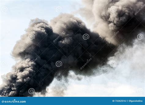 Lot Of Black Smoke From The Fire Stock Photo Image Of Environment