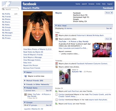 Facebooks 11th Year Every Profile Page Update In The Last Decade Time