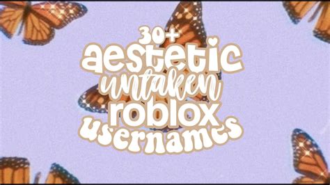 Aesthetic Untaken Usernames On Roblox Youtube