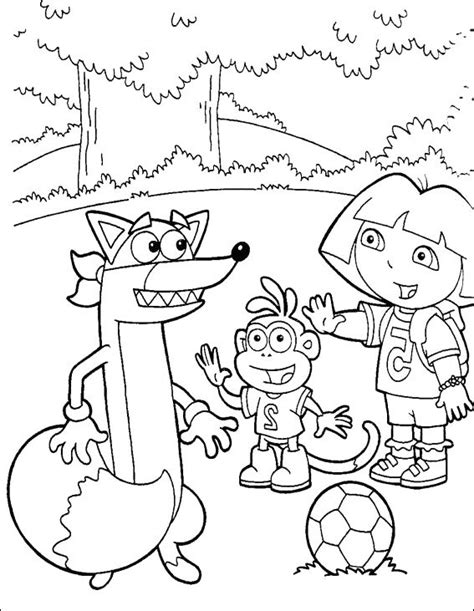Say Hello To Swiper Dora And Boots Coloring Pages Dora The Explorer