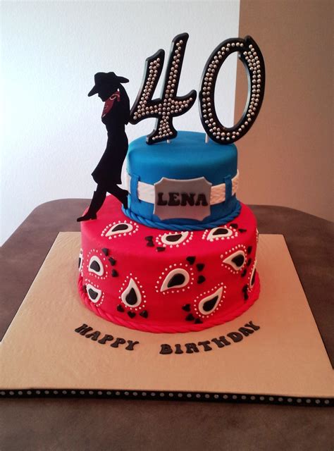 My First Two Tiered Cake The Request Was For A Western Themed 40th