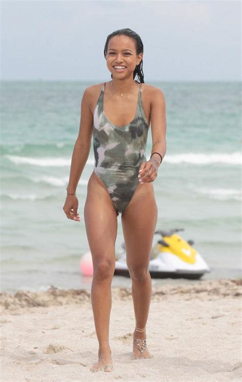 Karrueche Tran Shows Her Bikini Body Off In Miami After Chris Brown