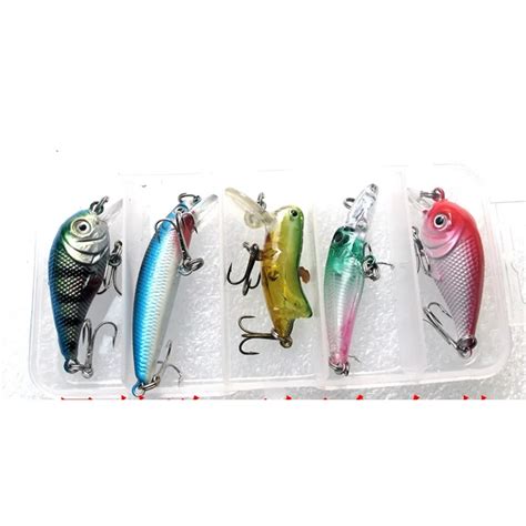 Small Size Fishing Lure Kit Hard Artificial Lures Minnow Crank Bait