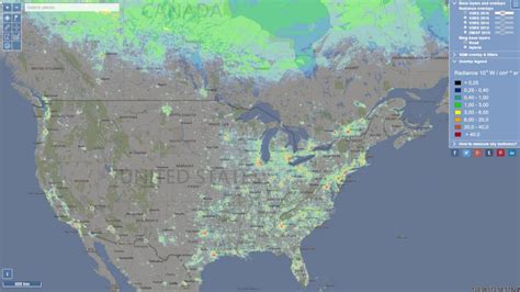 the global light pollution map 2016 vivid maps