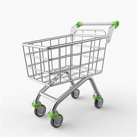 Cartoon shopping trolley 3D model - TurboSquid 1194301