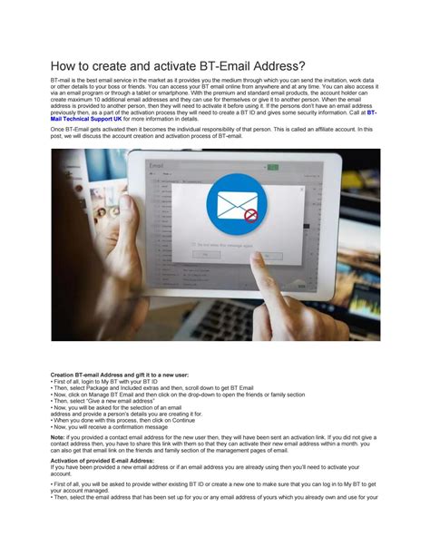 How to create and activate BT-Email Address? by btmailsetup - Issuu