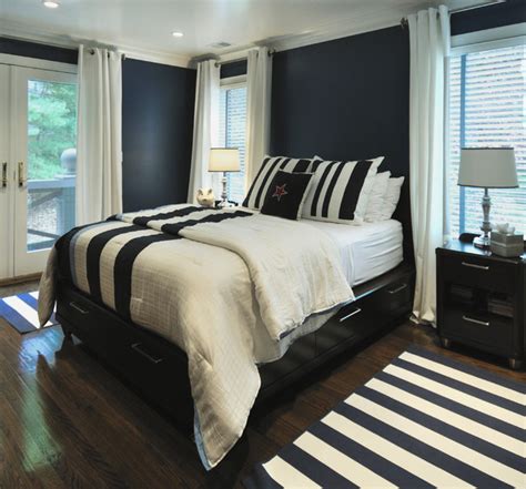 Maybe you would like to learn more about one of these? Navy and White bedroom - Contemporary - Bedroom - Miami ...