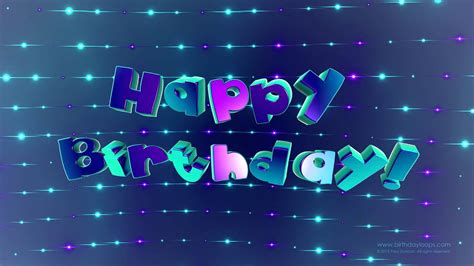 Looking for the best birthday background? Birthday Loops: Happy Birthday! - Lightwall, Purple and ...