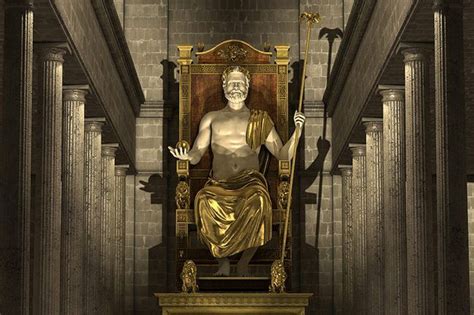 Die kolossale skulptur des griechischen. Die Zeusstatue des Phidias von Olympia | Weltwunder ...