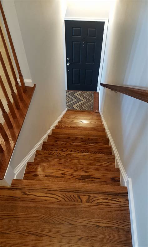 Carpet On Hardwood Stairs Replacing Carpet On Stairs With Red Oak