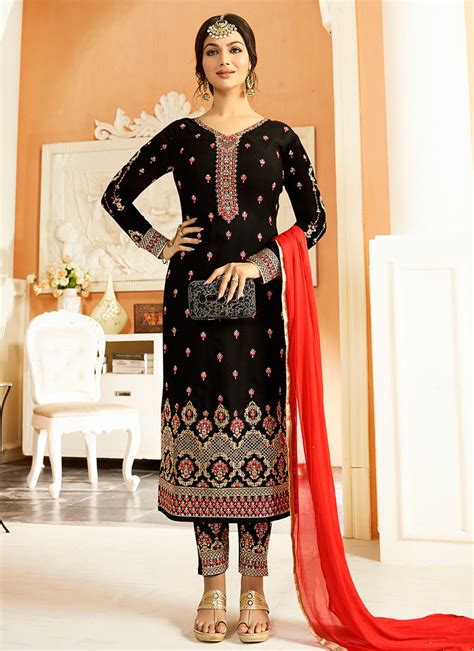 Latest Pakistani Indian Straight Cut Salwar Kameez 2018 19 Designs