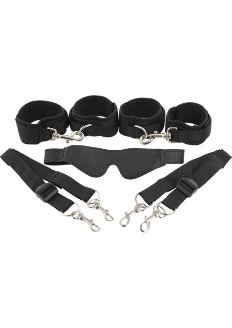 frisky 7 piece bed restraint system black feel the vibration