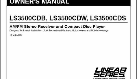 Linear Series Rv Stereo Manual