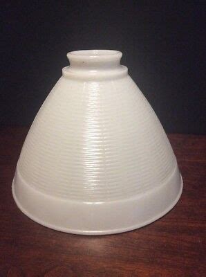 8 Milk Glass Lamp Diffuser Ribbed Torchiere Pendant Floor Lamp Shade