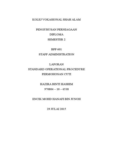 Profil syarikat company profile nama syarikat yang didaftarkan : Contoh Profil Syarikat dan SOP Permohonan Kerja
