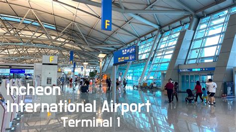 Korea Walking In Incheon Airport Terminal 1 4k Youtube