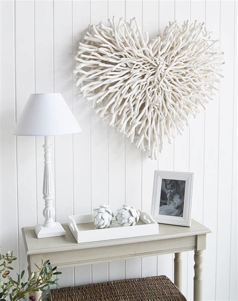 Stark white scandinavian decors complete the serene homey decor with wooden touches in the form of choose your favorite from the 18 diy twig decorations featured below and start crafting today. Large Chunky White Wood Twig Heart - Wall Decor Cottage