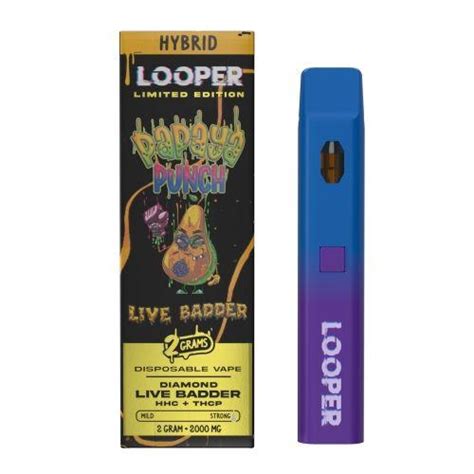 Looper Limited Edition Live Badder 2g Disposable Papaya Punch Hy Best
