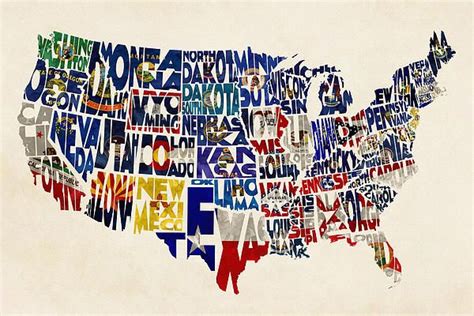 United States Flags Map By Inspirowl Design Map Painting United